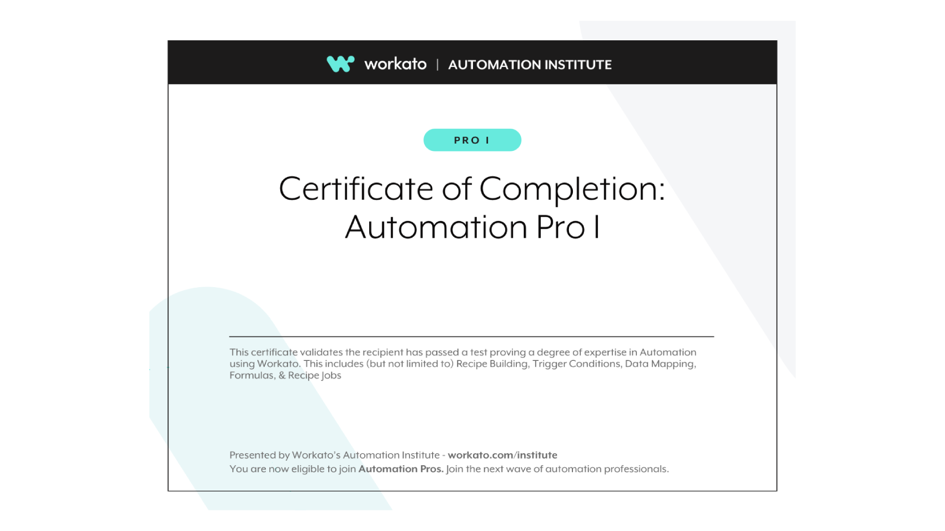 Workato Certification