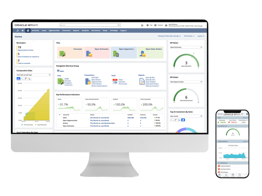 netsuite dashboard