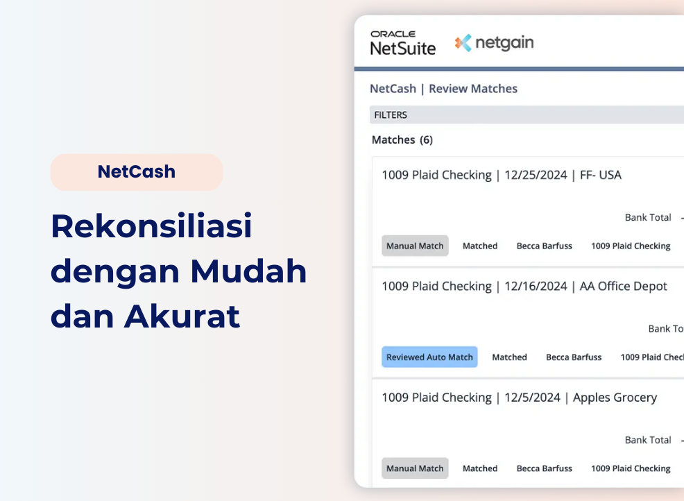 NetCash by Netgain, Rekonsiliasi dengan Mudah dan Akurat